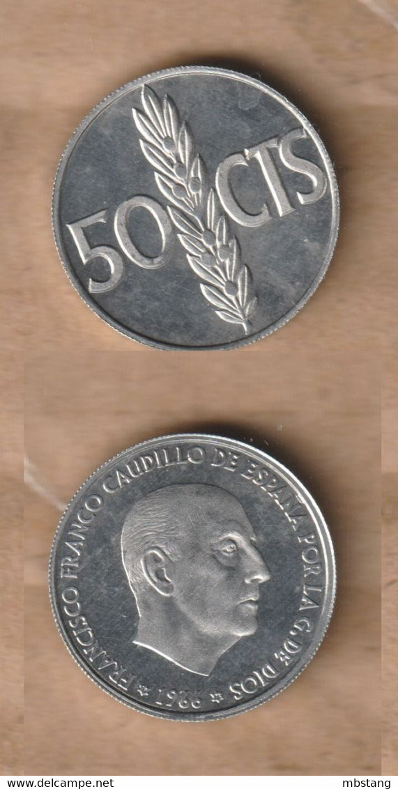 ESPAÑA   50 CENTIMOS  - Francisco Franco 1957  *  72   PROOF • 1 G • ⌀ 20 Mm KM# 795, - 50 Centiem