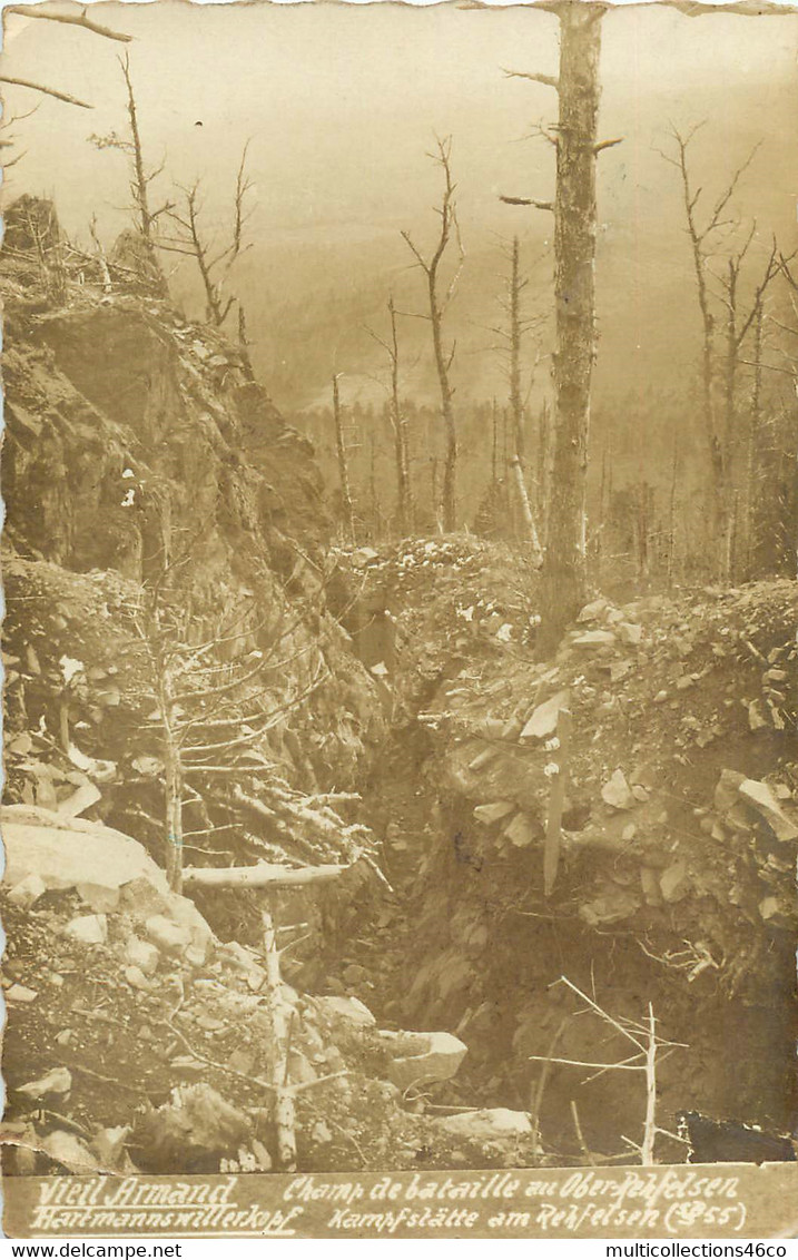 011121A - CARTE PHOTO 68 - Vieil Armand Hartmannswillerkopf - Champ De Bataille Au Ober Rehfelsen - Altri & Non Classificati