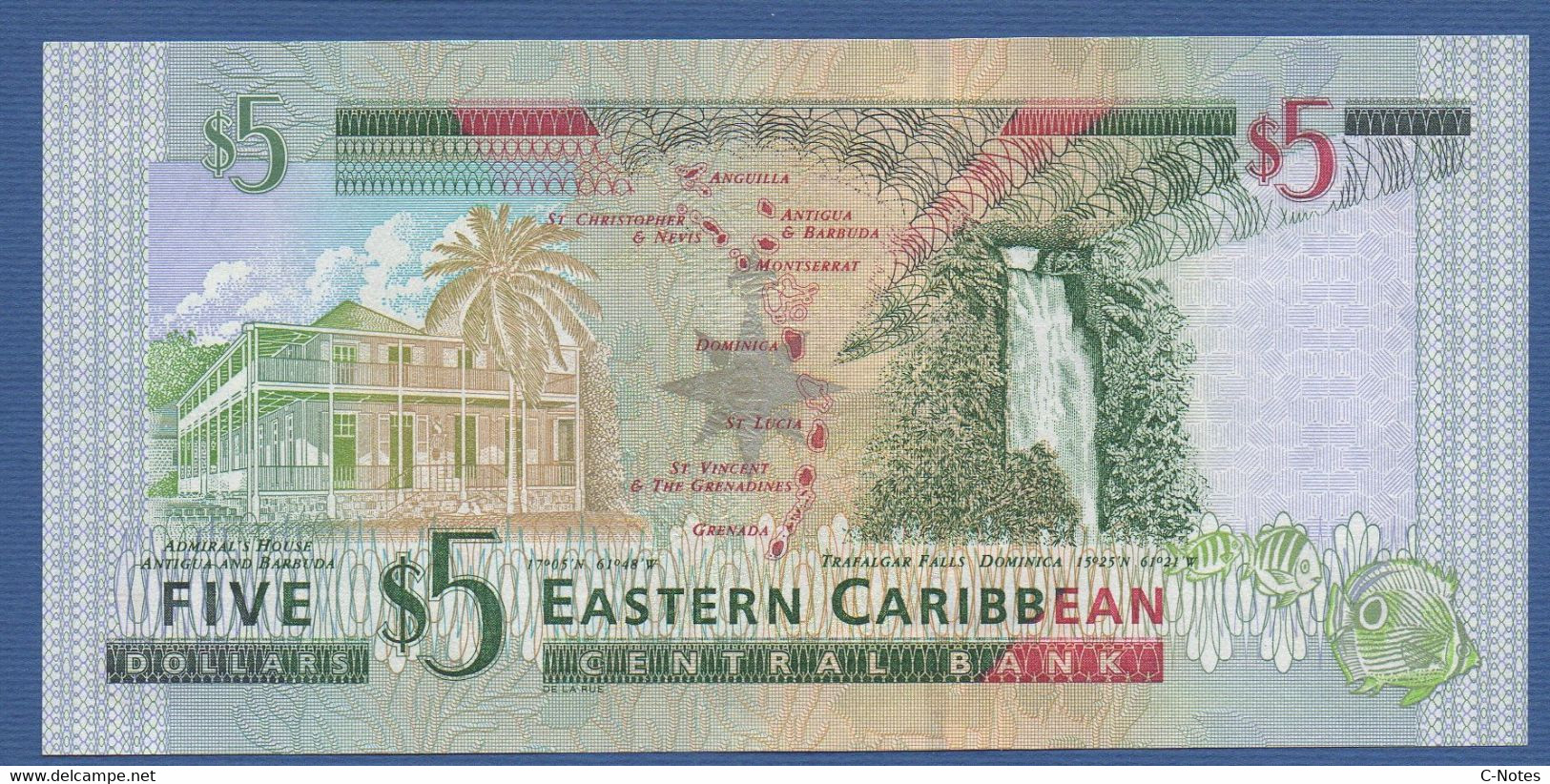 EAST CARIBBEAN STATES - Grenada - P.42G – 5 Dollars ND (2003) UNC Serie M126729G - Ostkaribik