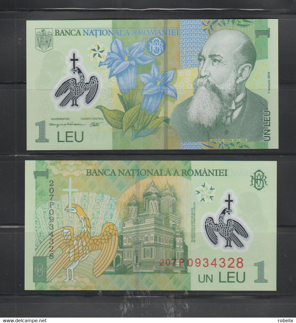 ROMANIA   1 LEU 2018  ( Reprint 2020)  X 1   Polymer  UNC - Romania