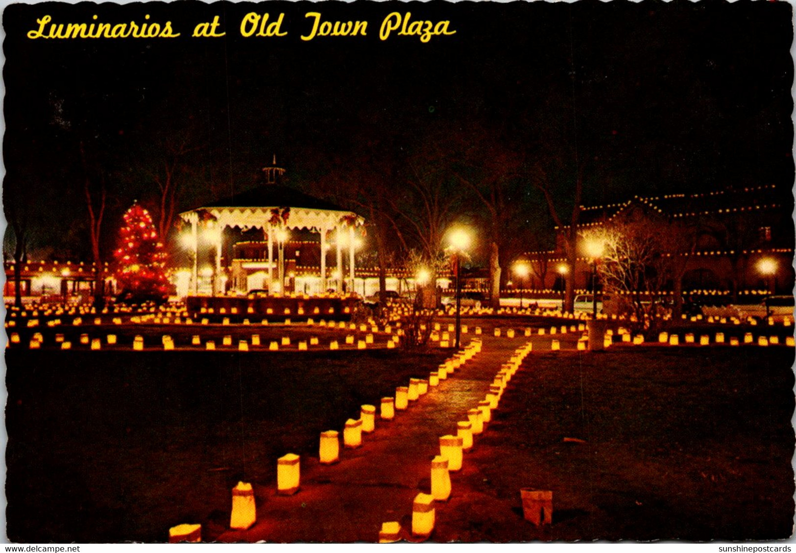 New Mexico Albuquerque Christmas Luminarios At Old Town Plaza - Albuquerque