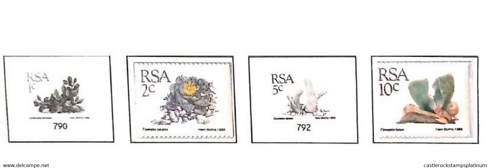 P) 1988 SOUTH AFRICA, WORLD HISTORY OF GARDENING, CACTUS, MINISHEET, SET OF 4, MNH - Other & Unclassified
