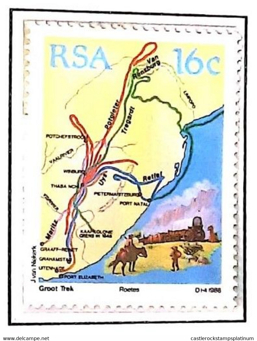 P) 1988 SOUTH AFRICA, ANNIVERSARY OF THE BÓER MIGRATION, THE ITINERARY, SOUVENIR MINISHEET, MNH - Other & Unclassified