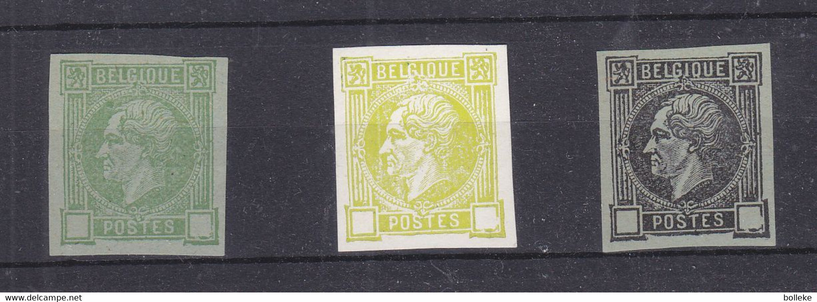 Belgique - 3 Essais De Couleurs - - Proofs & Reprints