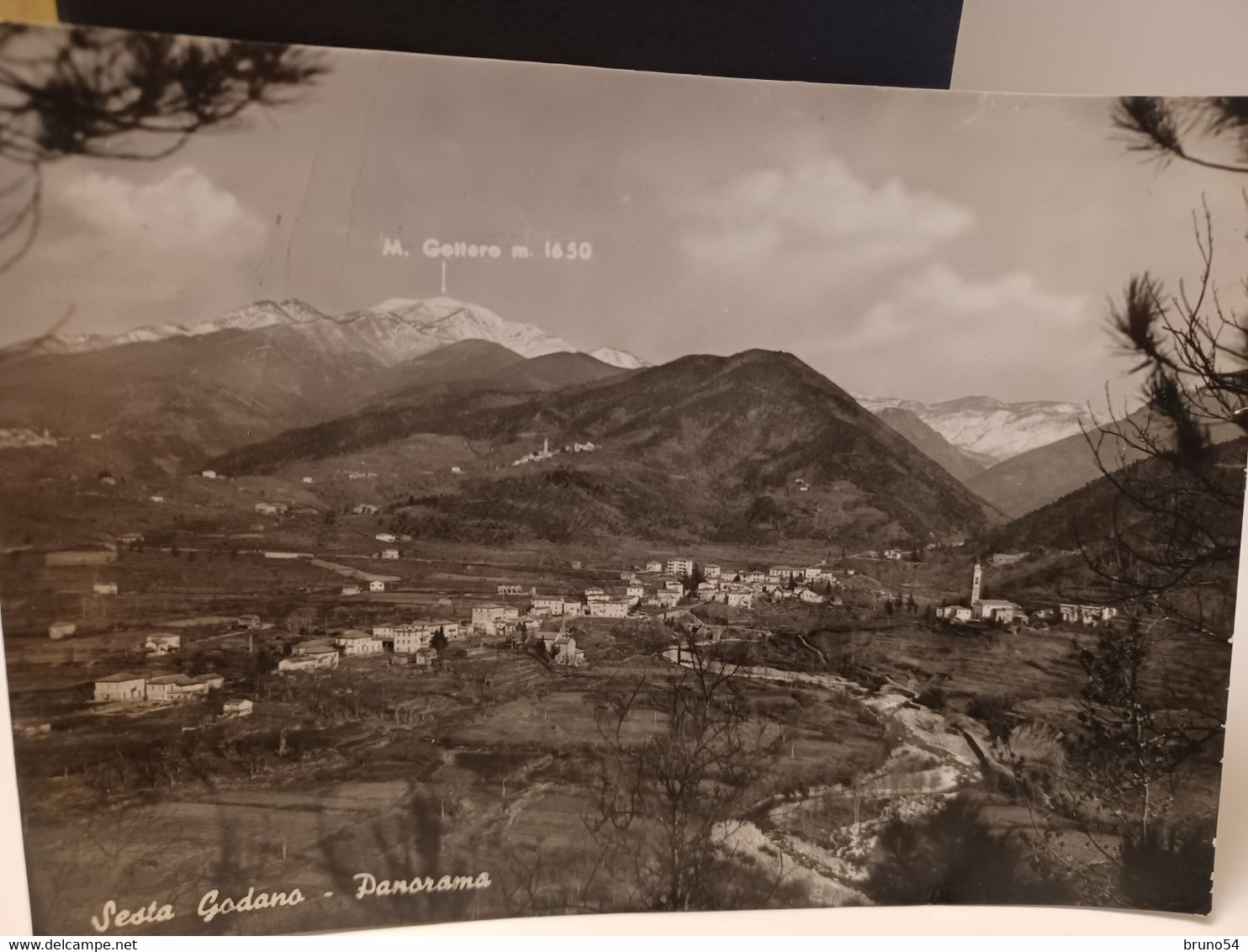 Cartolina Sesta Godano Prov La Spezia Panorama 1958, Monte Gottero - La Spezia