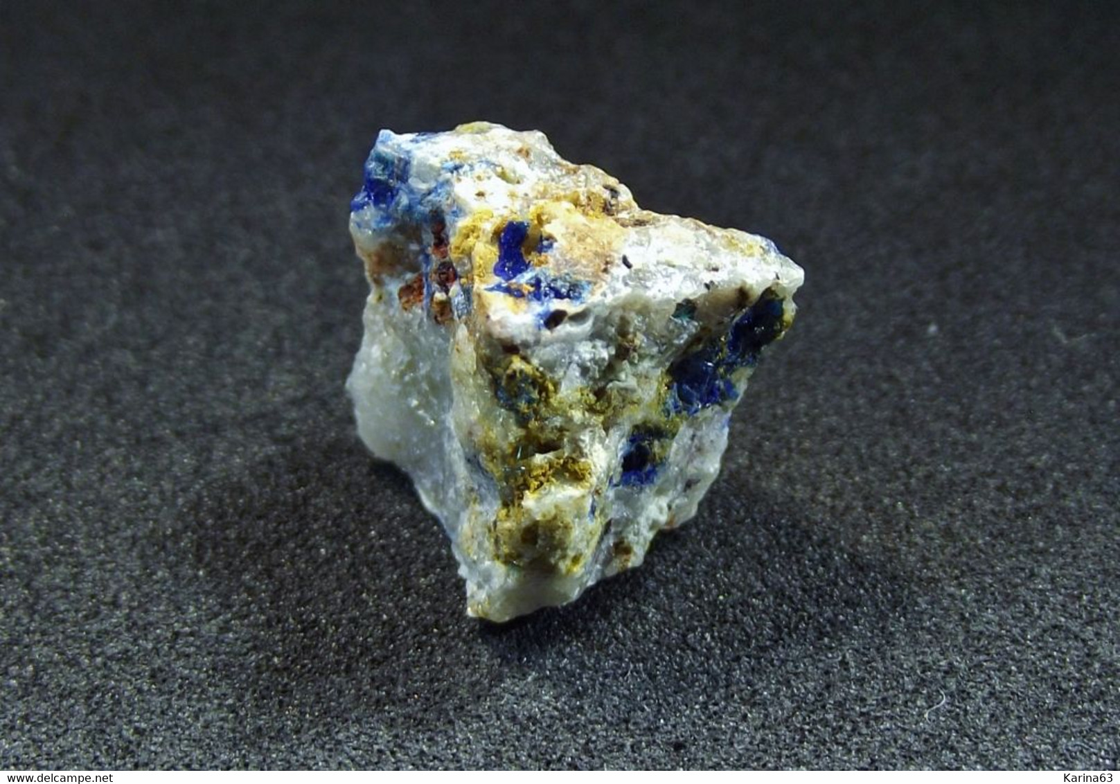 Linarite With Minor Brochantite Et Al On Matrix ( 1.2 X 1 X 1 Cm ) Dos Adriana Mine - Copiapo - Chili - Minéraux