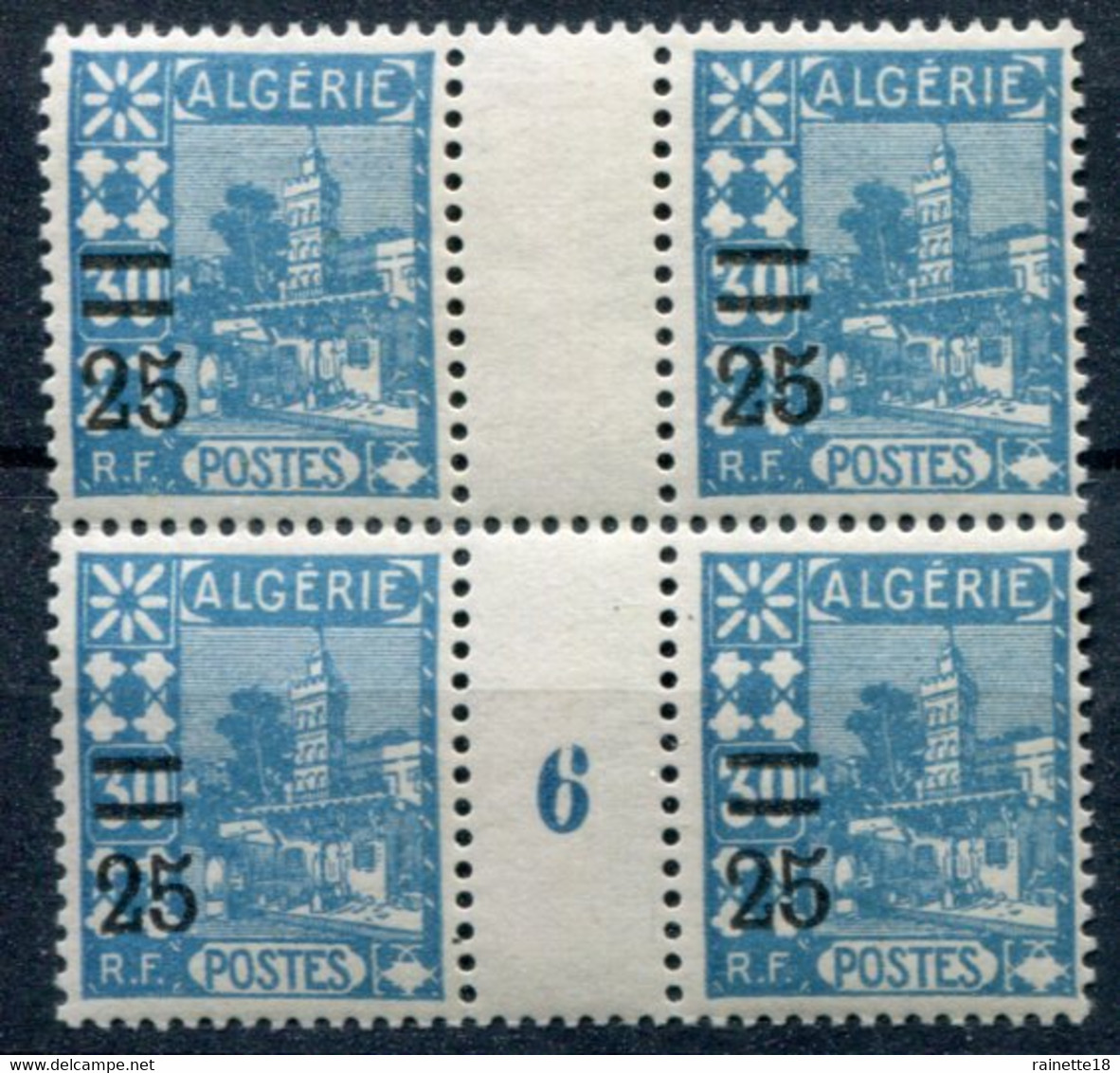 Algérie      72 **        Bloc De 4  ,millésime 6 - Unused Stamps