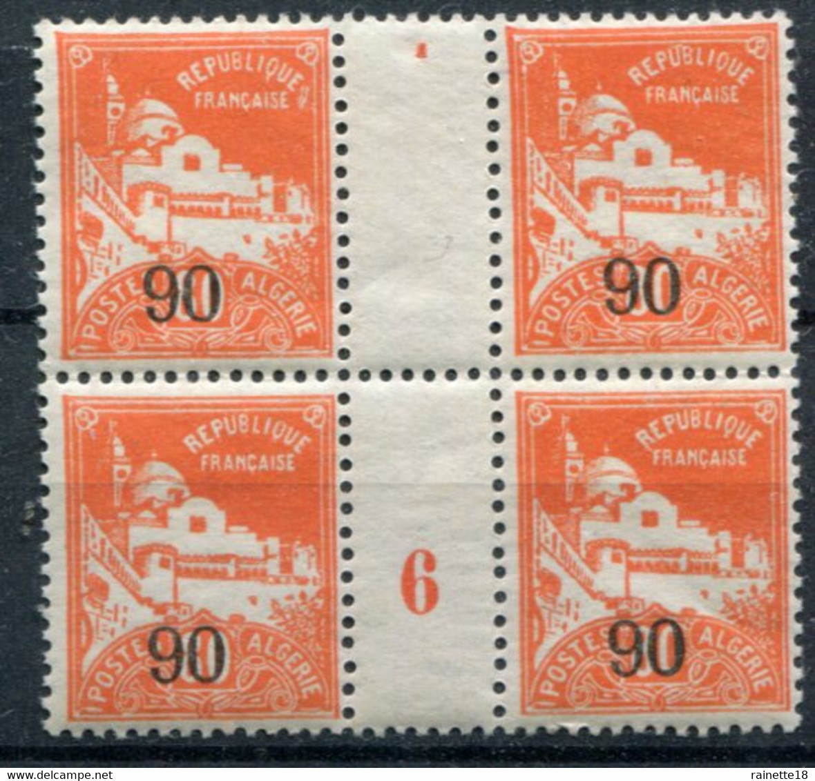 Algérie     75 **        Bloc De 4  ,millésime 6 - Unused Stamps