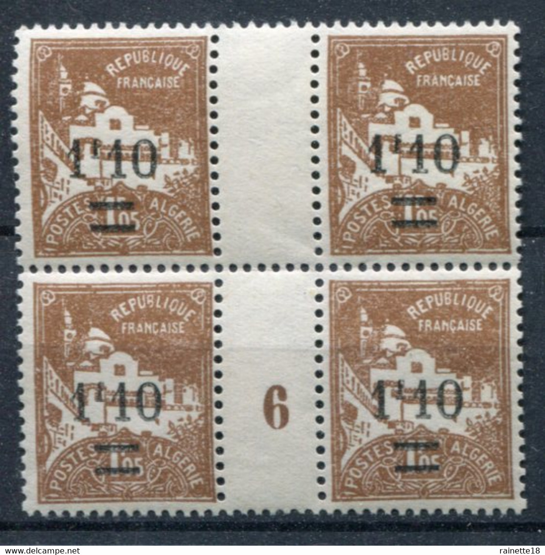 Algérie      76 **        Bloc De 4  ,millésime 6 - Unused Stamps