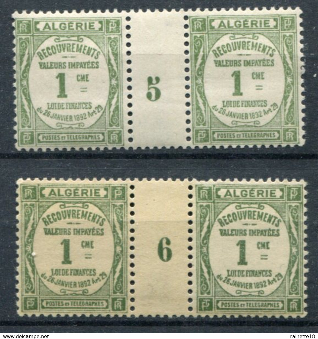 Algérie   Taxe 15 **        Paire  ,millésime 6 Et Millesime 5 - Timbres-taxe