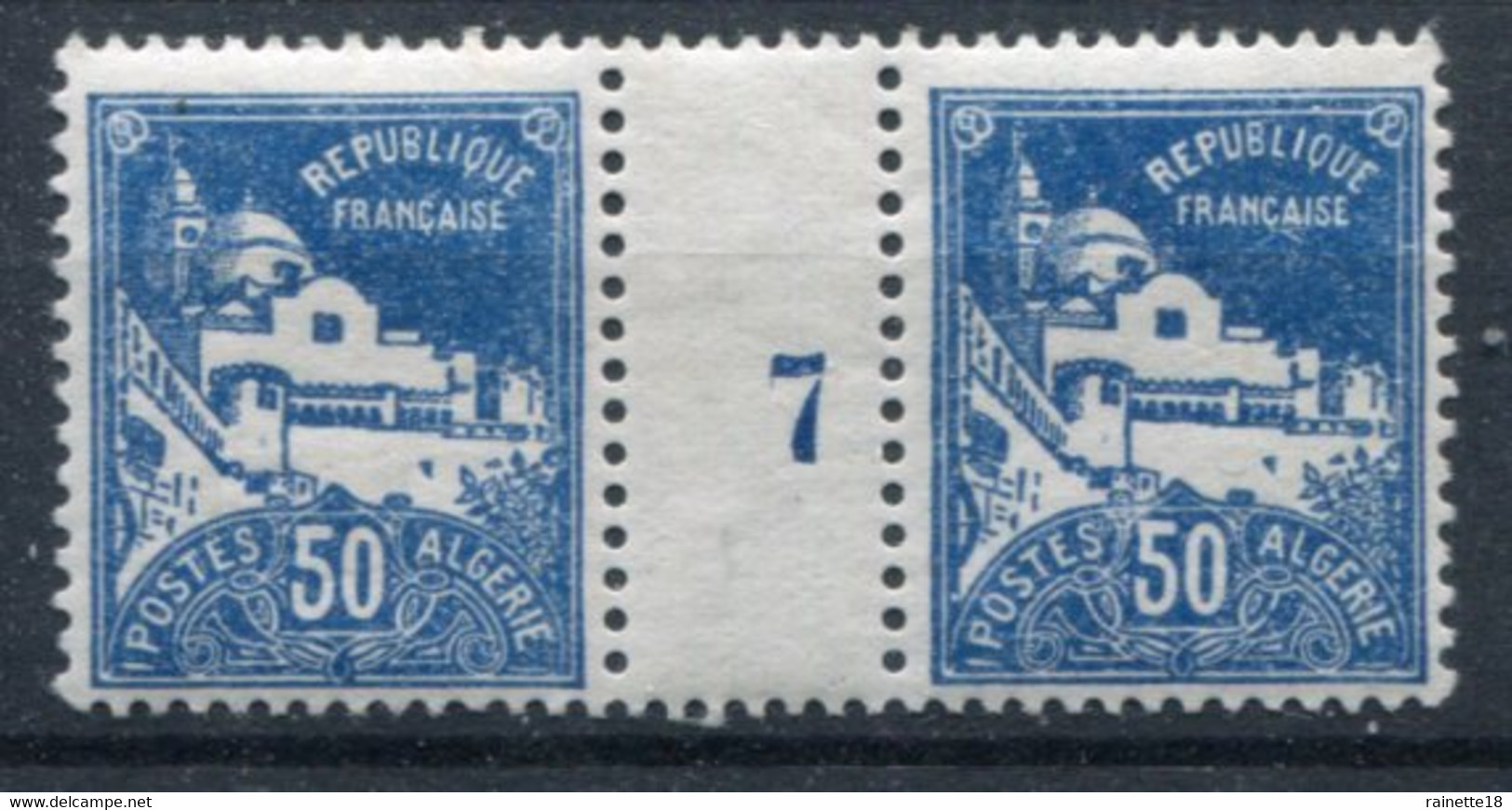 Algérie      47 **    Paire  ,millésime 7 - Unused Stamps