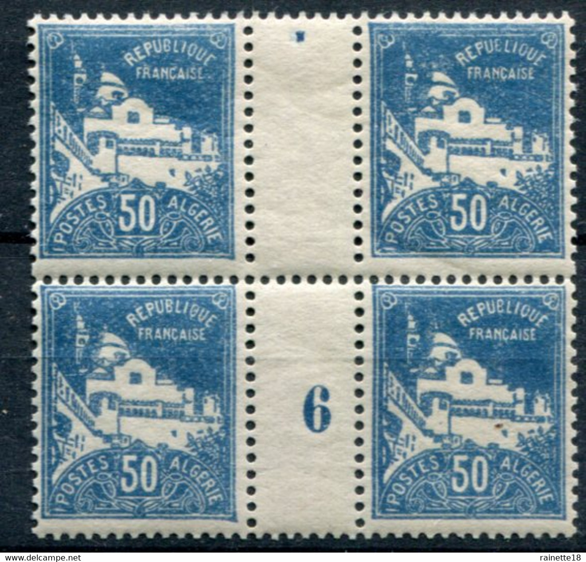 Algérie       47 **  Bloc De 4, Millésime 6 - Unused Stamps