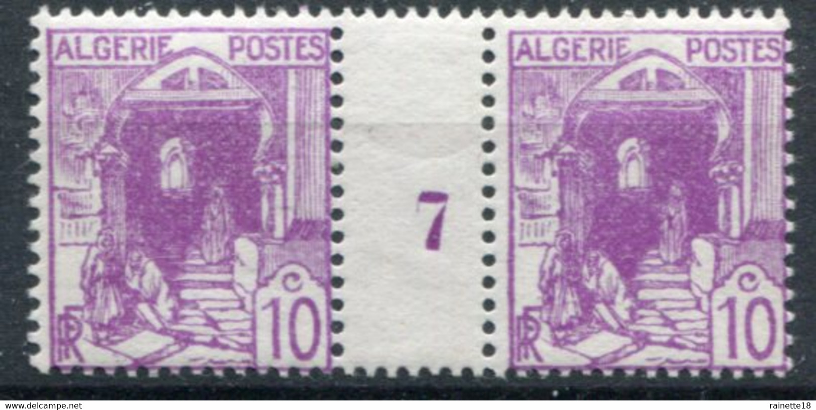 Algérie       38 **  Paire, Millésime 7 - Unused Stamps