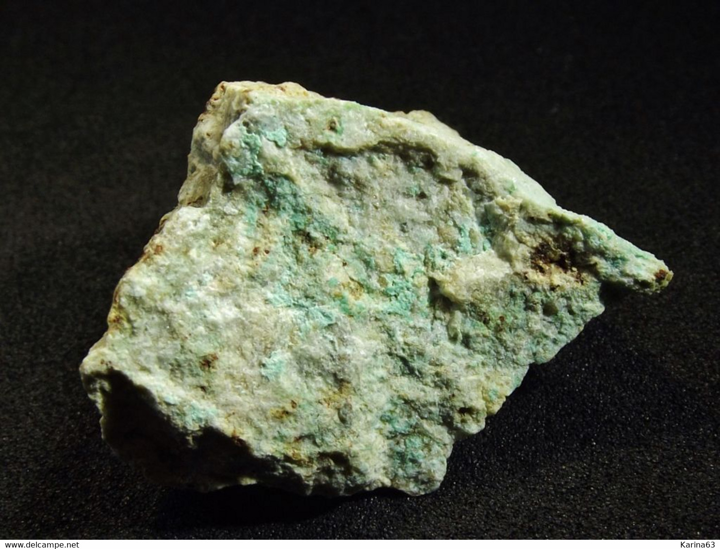 Varlamoffite With Turquoise ( 2 X 2 X 2 Cm ) - Gunheath China Clay Pit -  Treverbyn, Cornwall, England -  UK - Minéraux