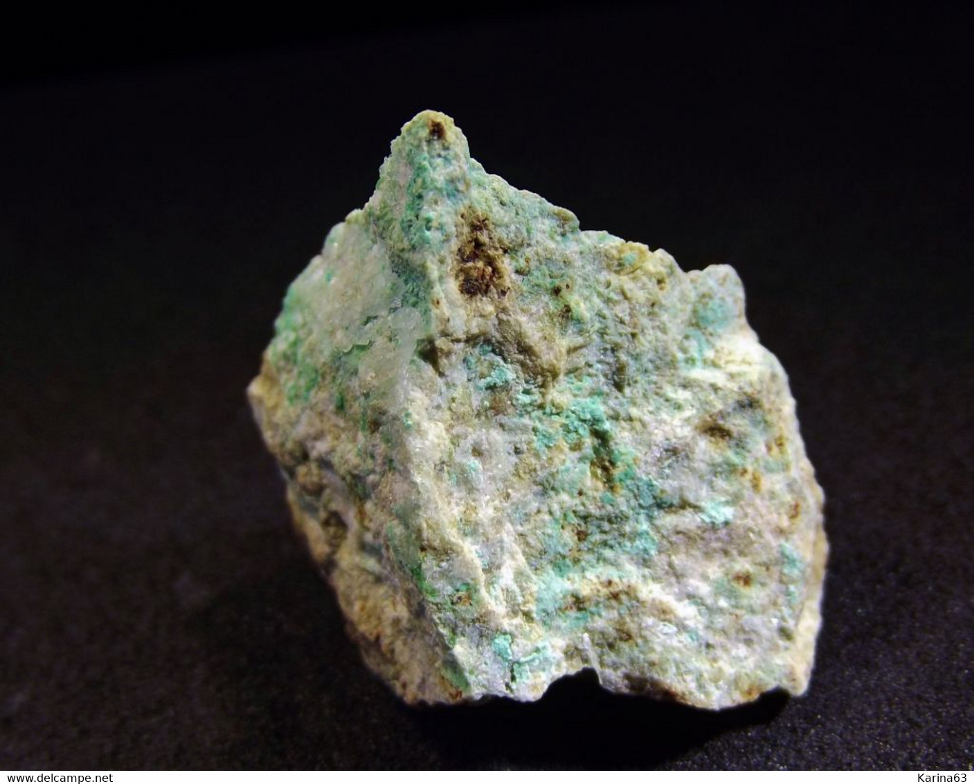 Varlamoffite With Turquoise ( 2 X 2 X 2 Cm ) - Gunheath China Clay Pit -  Treverbyn, Cornwall, England -  UK - Minéraux