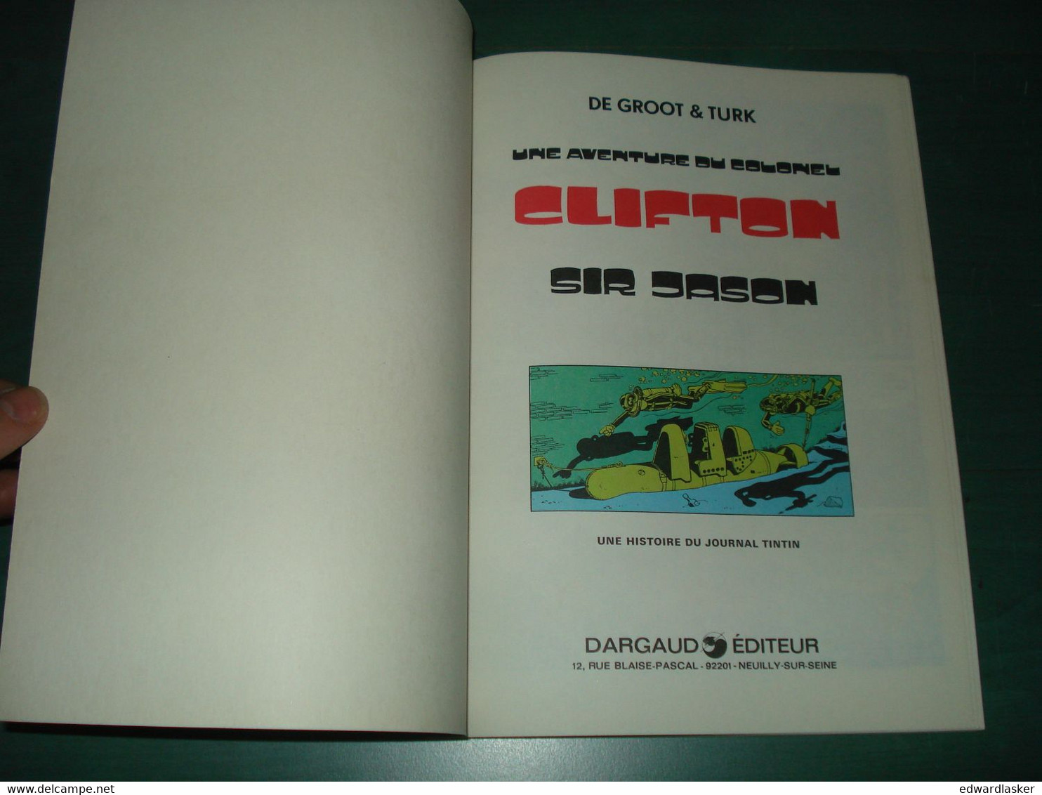 CLIFTON : SIR JASON /De Groot Turk- Dargaud Lombard - EO 1976 - Jeune Europe - Clifton