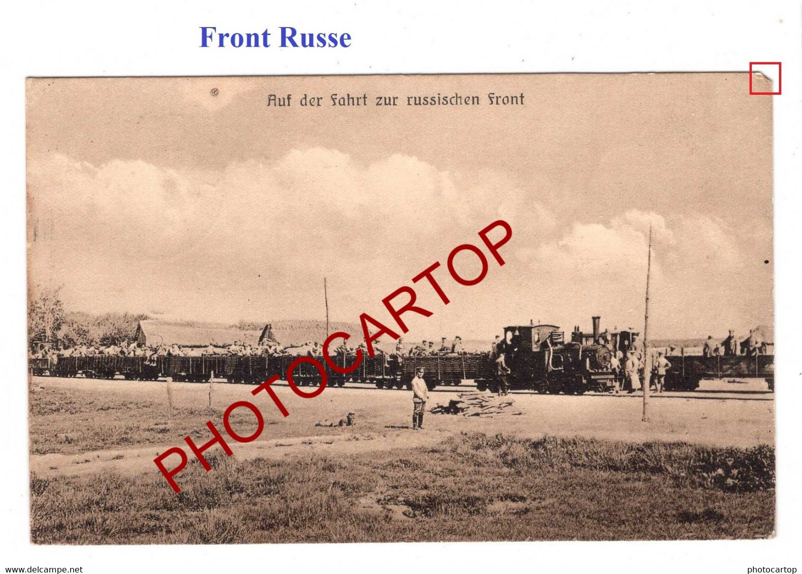 FELDBAHN-Train-Locomotive-Front De Russie-Russland-Cp NON SITUEE-CARTE Imprimee All.-Guerre14-18-1 WK-Militaria-Feldpost - Guerre 1914-18