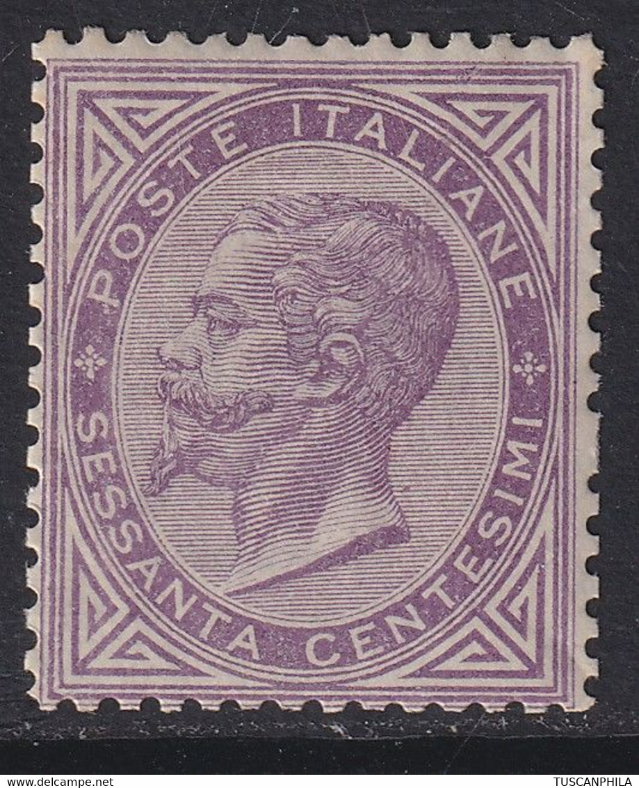 Regno D'Italia 1863 2 L. Scarlatto Vivo Sass. T22 MNH** Cv 40 - Nuevos