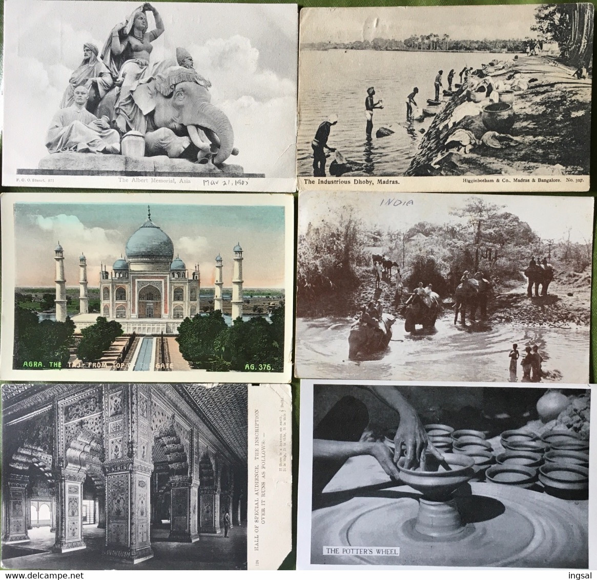 INDIA………6  Vintage Postcards….. - India