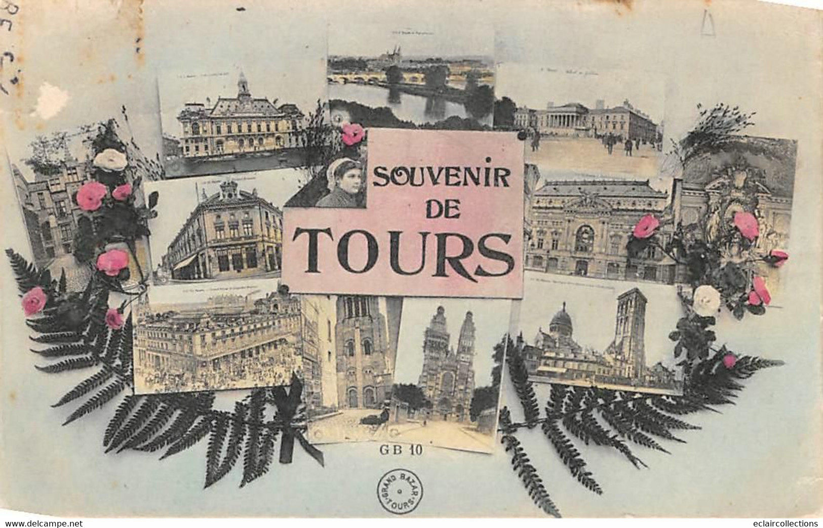 Tours       37         Divers Fantaisie:  Souvenir De Tours . Mini Vues N° GB 10   (voir Scan) - Tours