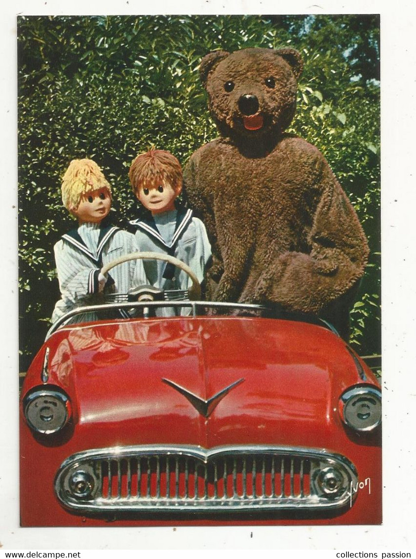 Cp , Télévision, ORTF , NOUNOURS ,NICOLAS ET PIMPRENELLE ,ed. Yvon, N° 22,les Joies De L'automobile - Series De Televisión