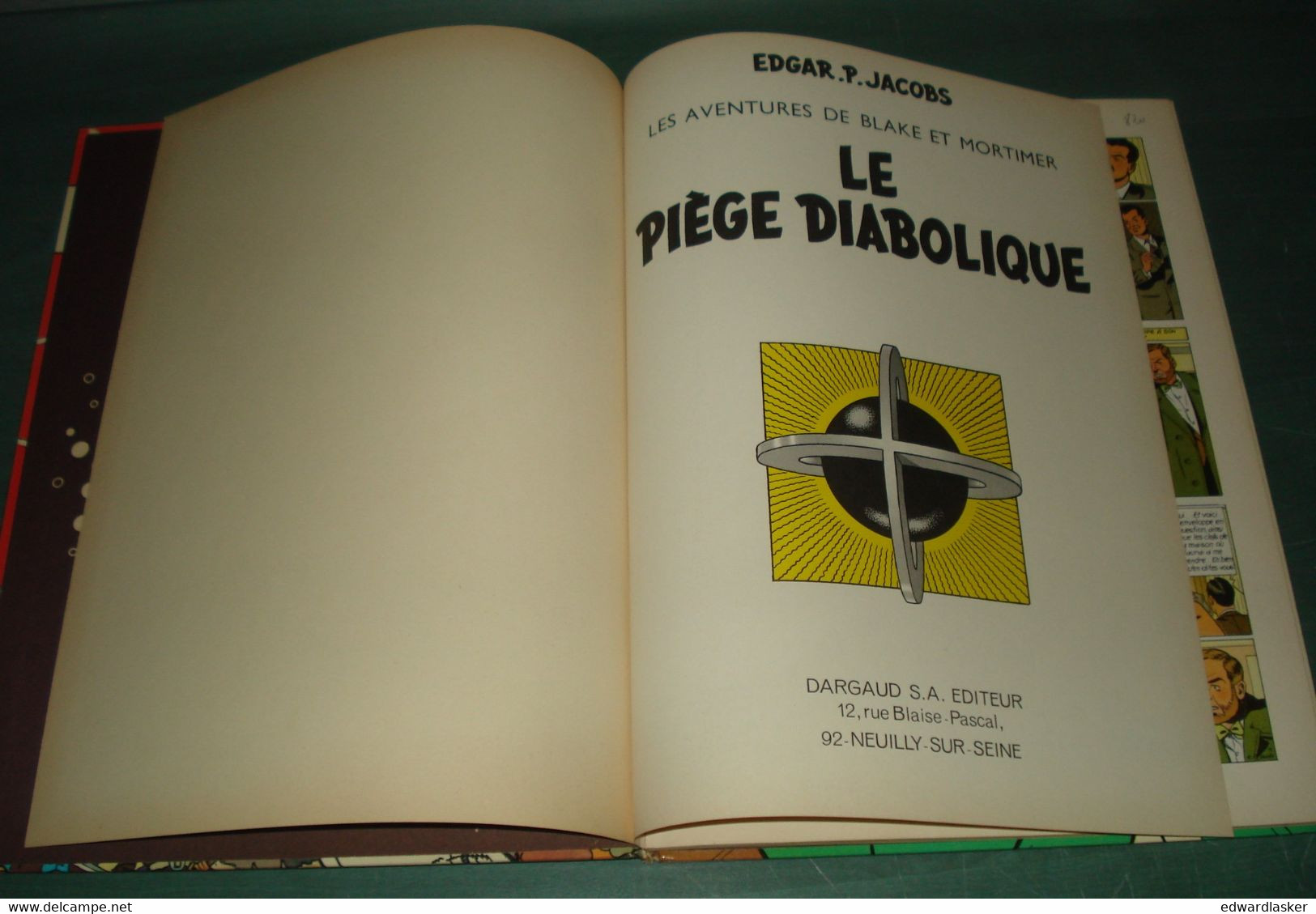 BLAKE Et MORTIMER : Le Piège Diabolique /Jacobs - Rééd. Dargaud Lombard 1968 - Pages De Garde à L'atome - Blake Et Mortimer