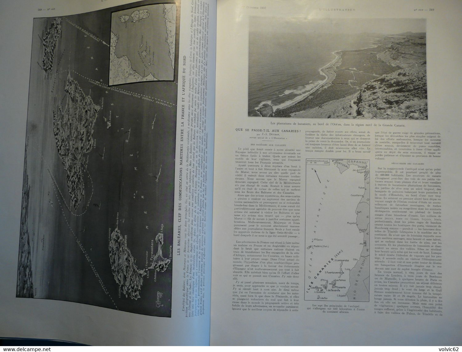 Illustration 4939 1937 Oviedo Covadonga Canarie Baléares Santa Cruz Ténérife Palais Découverte Comodoro Rivadavia - L'Illustration