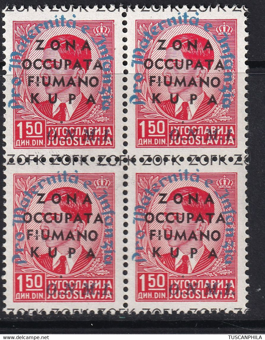 Kupa 19421,50 Rosso Sass. 38 MNH** Cv 110 - Fiume & Kupa