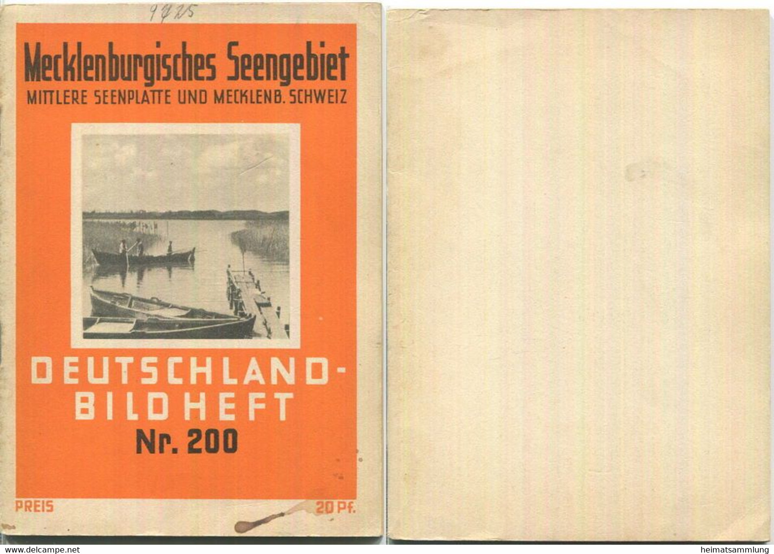 Nr. 200 Deutschland-Bildheft - Mecklenburgisches Seengebiet - Mittlere Seenplatte Und Mecklenb. Schweiz - Autres & Non Classés