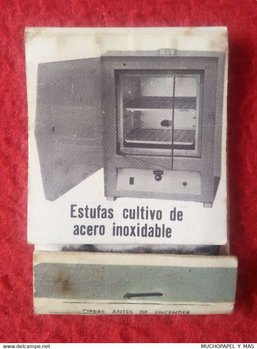 CAJA DE CERILLAS FÓSFOROS MATCHBOX BOÎTE D'ALLUMETTES CARTERA ESTUFAS CULTIVO DE ACERO FIXANAL HANNOVER CASA TORRECILLA. - Boites D'allumettes