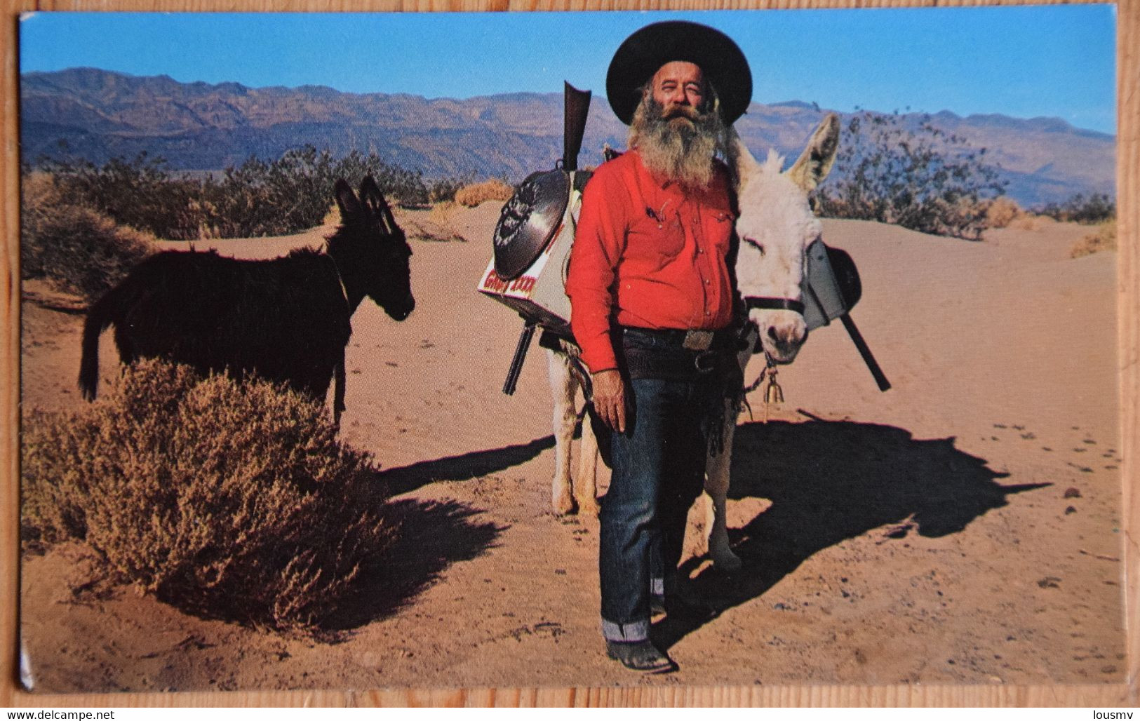 Death Valley Smiley - Coming Out Of The Hills With His Burros - Animée Lived Up - Anes - (n°21607) - Death Valley