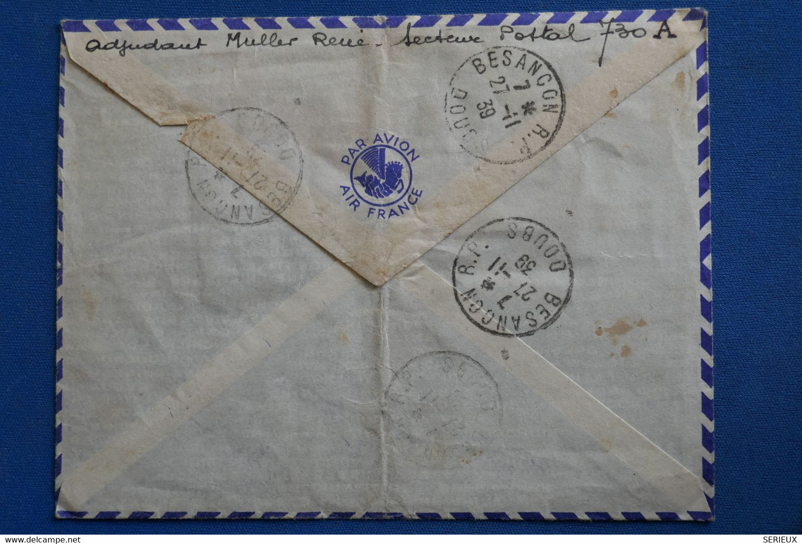 AF3 AEF MOYEN CONGO BELLE LETTRE 1939 FORT LAMY   A BESANCON FRANCE  + AEROPHILATELIE+AFFRANCH PLAISANT - Lettres & Documents