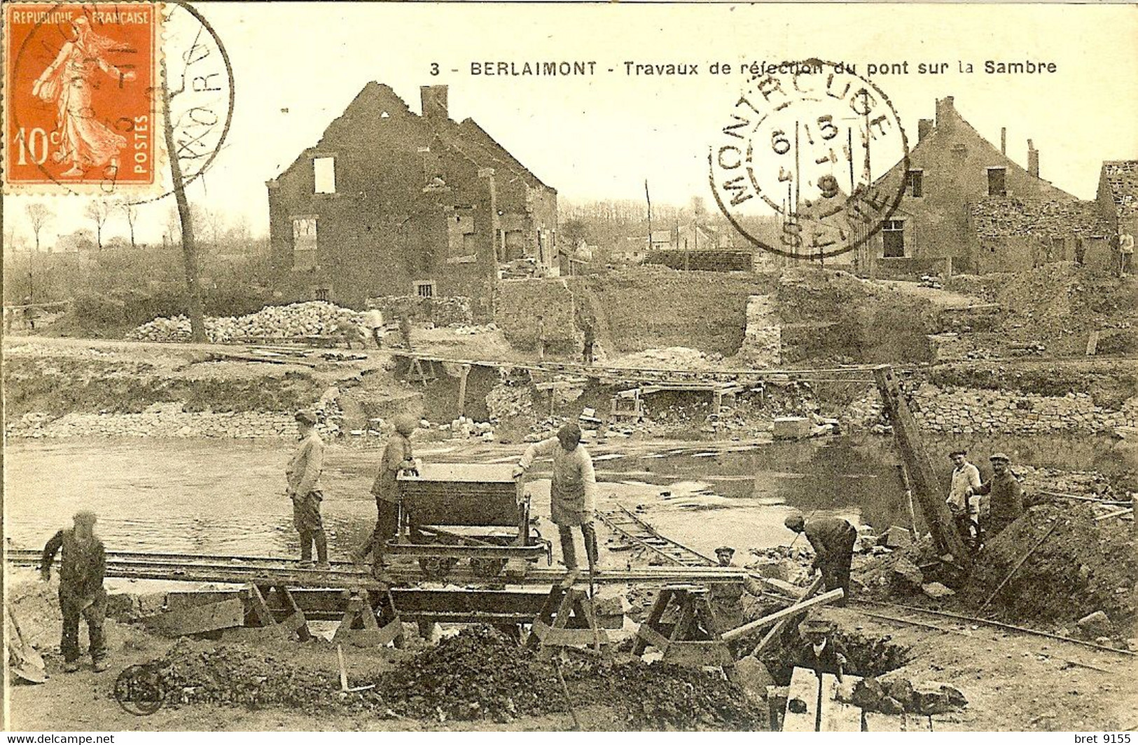 59 BERLAIMONT TRAVAUX DE RECONSTRUCTION DU PONT SUR LA  SAMBRE COMMUNAUTE D AGGLOMERATION DE MAUBEUGE - Berlaimont