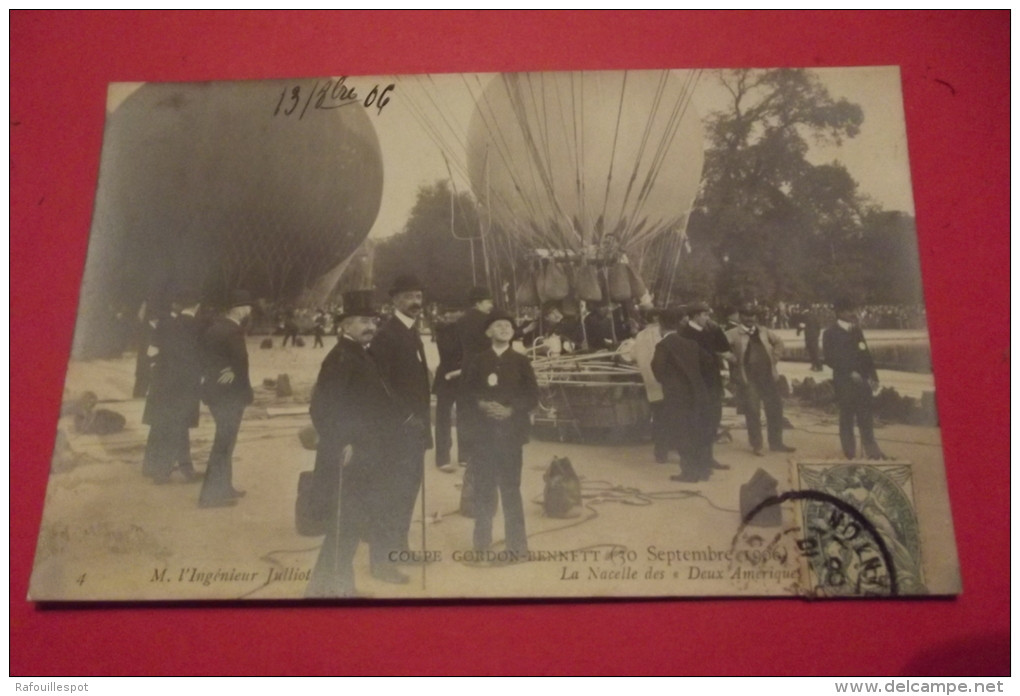 C P Coupe Gordon Bennett La Nacelle Des Deux Ameriques - Luchtballon