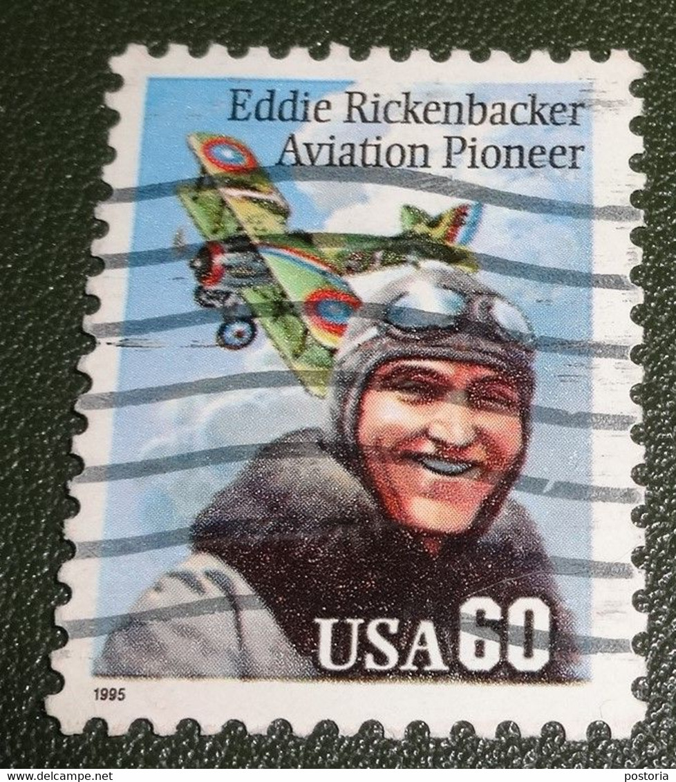 USA - Michel - 2642 - 1995 - Gebruikt - Cancelled - Vliegtuigen - Eddie Rickenbacker - Spad XIII-Dubbeldekker - Usados