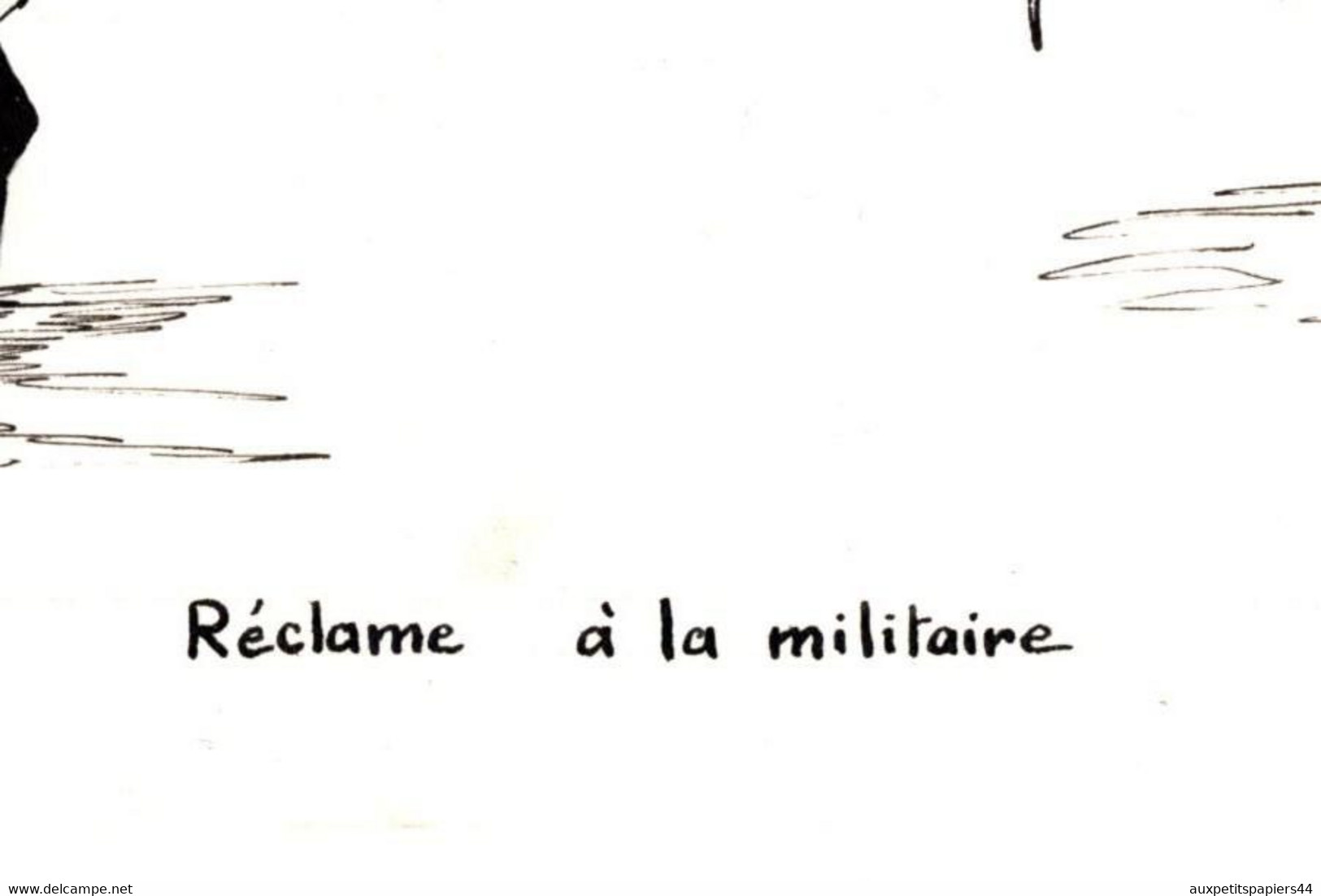 Dessin Original A4 Non Signé, Encre De Chine Caricature Humoristique Sur L'Armée De L'Air, Joli Coup De Crayon 1950/60 - Tekeningen