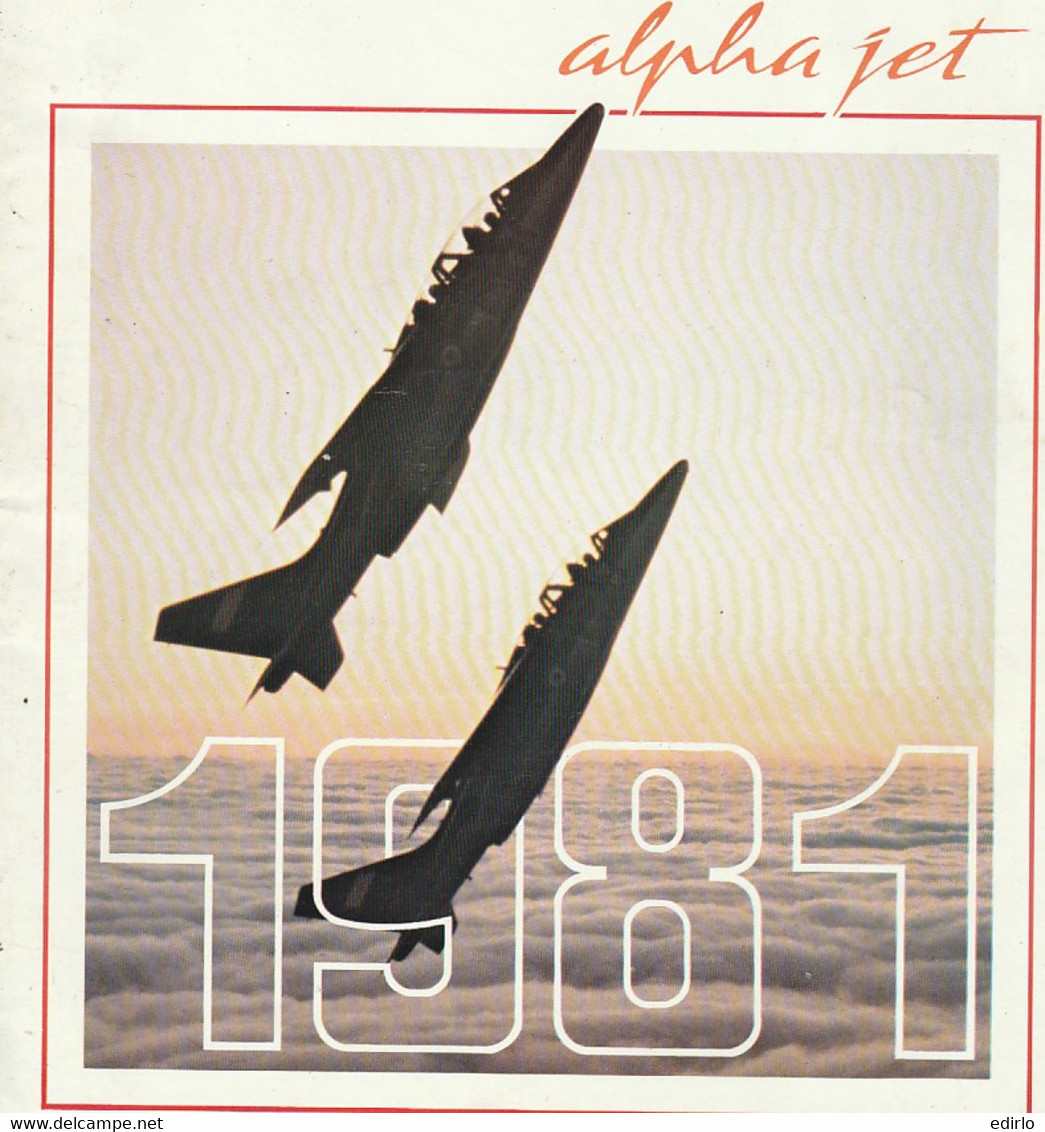 ***  AVIATION  ***   Calendrier DASSAULT Breguet Aviation 1981 - Pubblicità