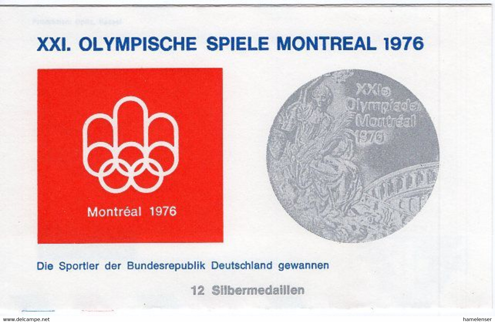 49924 - Bund - 1976 - 25&40Pfg. Unfall PGA-Aerogramm M. SoStpl. KOBLENZ - AUSSTELLUNG OLYMP. SPIELE 1976 - Estate 1976: Montreal