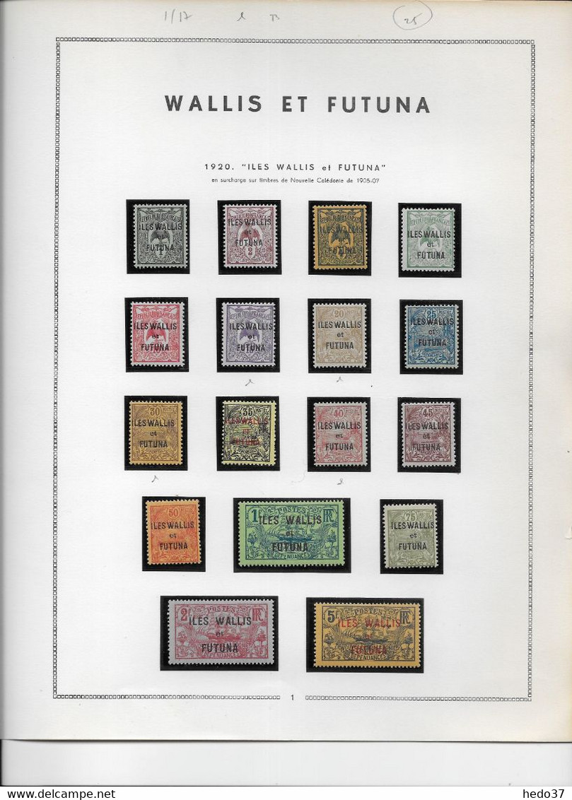 Wallis Et Futuna N°1/17 - Collection Vendue Page Par Page - Neuf * Avec Charnière - TB - Neufs