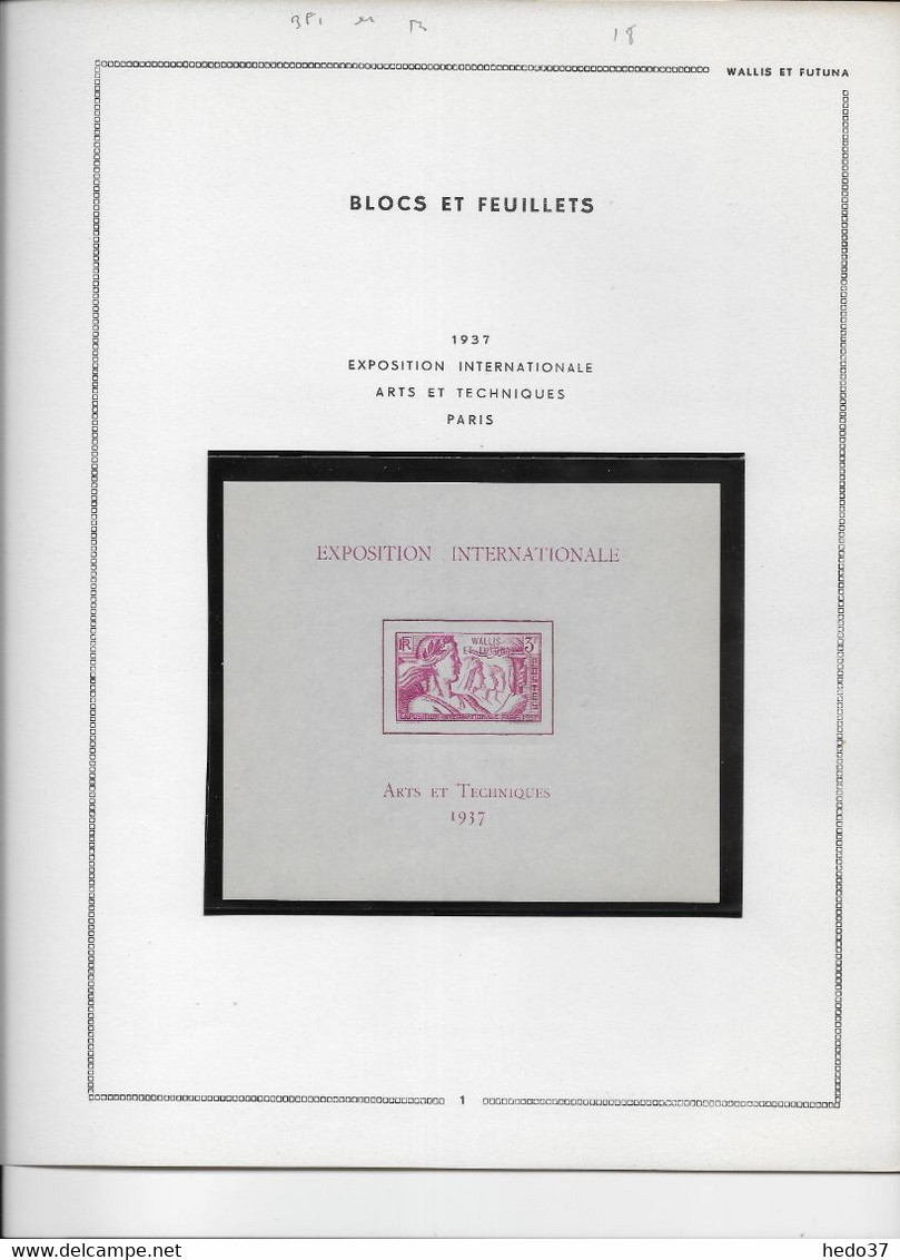 Wallis Et Futuna BF N°1 - Collection Vendue Page Par Page - Neuf ** Sans Charnière - TB - Blocchi & Foglietti