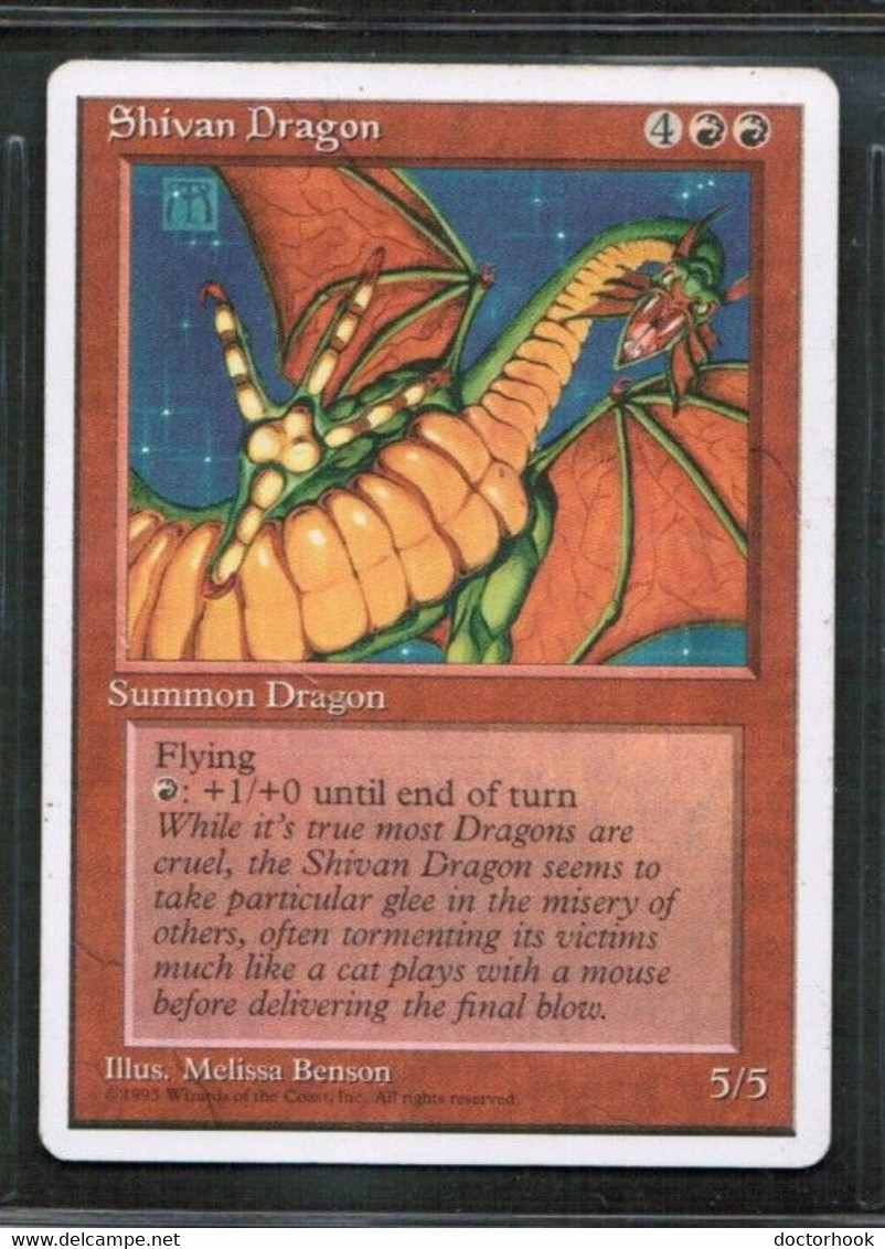 MAGIC The GATHERING  "Shivan Dragon"---4th EDITION (MTG--117-8) - Andere & Zonder Classificatie