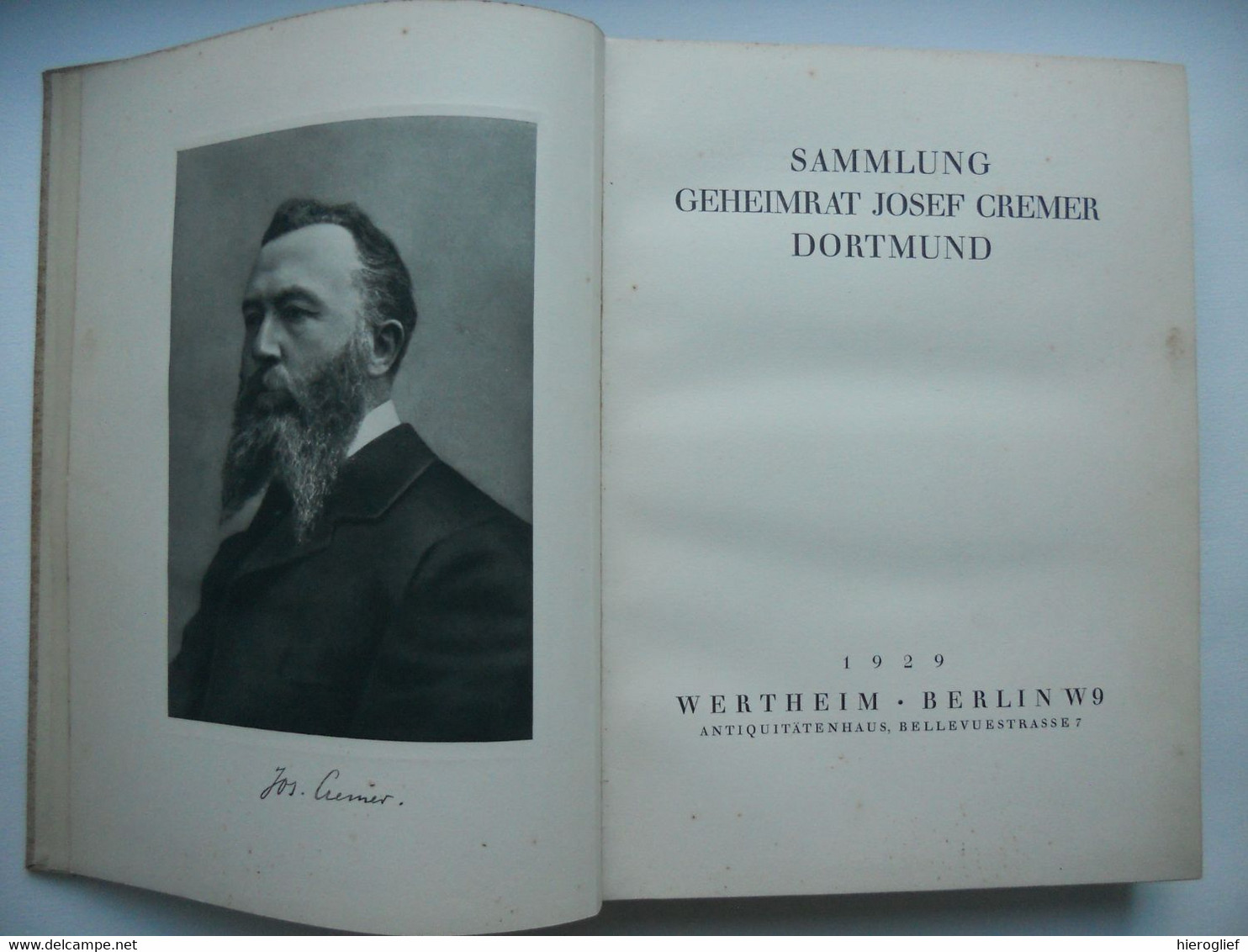 SAMLUNG JOSEF CREMER DORTMUND  1929 Berlin W9 Wertheim Gemälde Flämischer Meister Französichen Schule - Pittura & Scultura