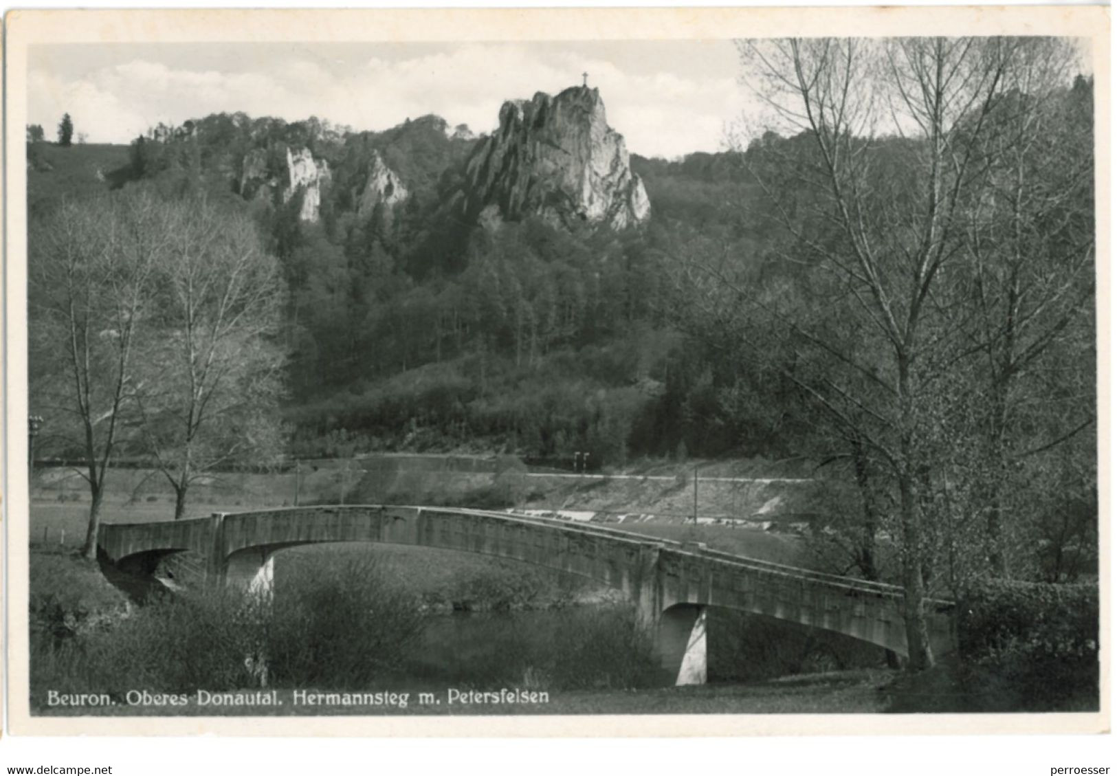Tuttlingen - Beuron - Donautal. Hermannsteg M. Petersfelsen 1936 - Tuttlingen