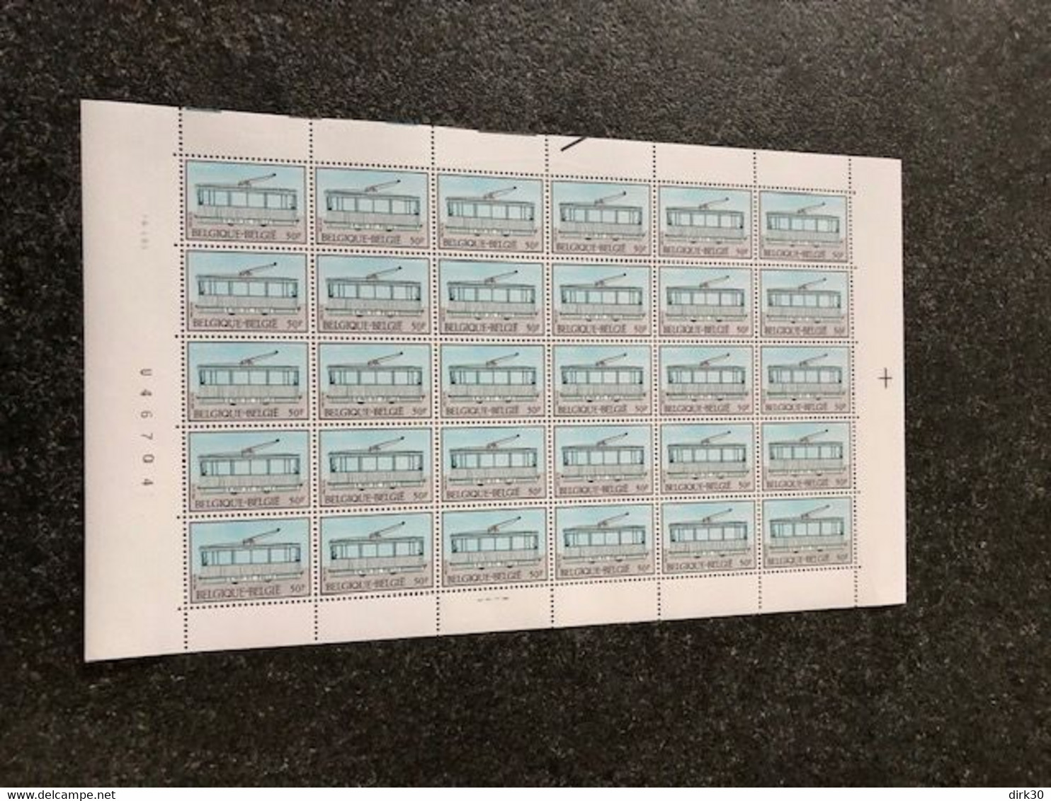 Belgie 1983 2081 TRAINS TRAMS CEPT FULL SHEET MNH PLAATNUMMER 1 - 1981-1990