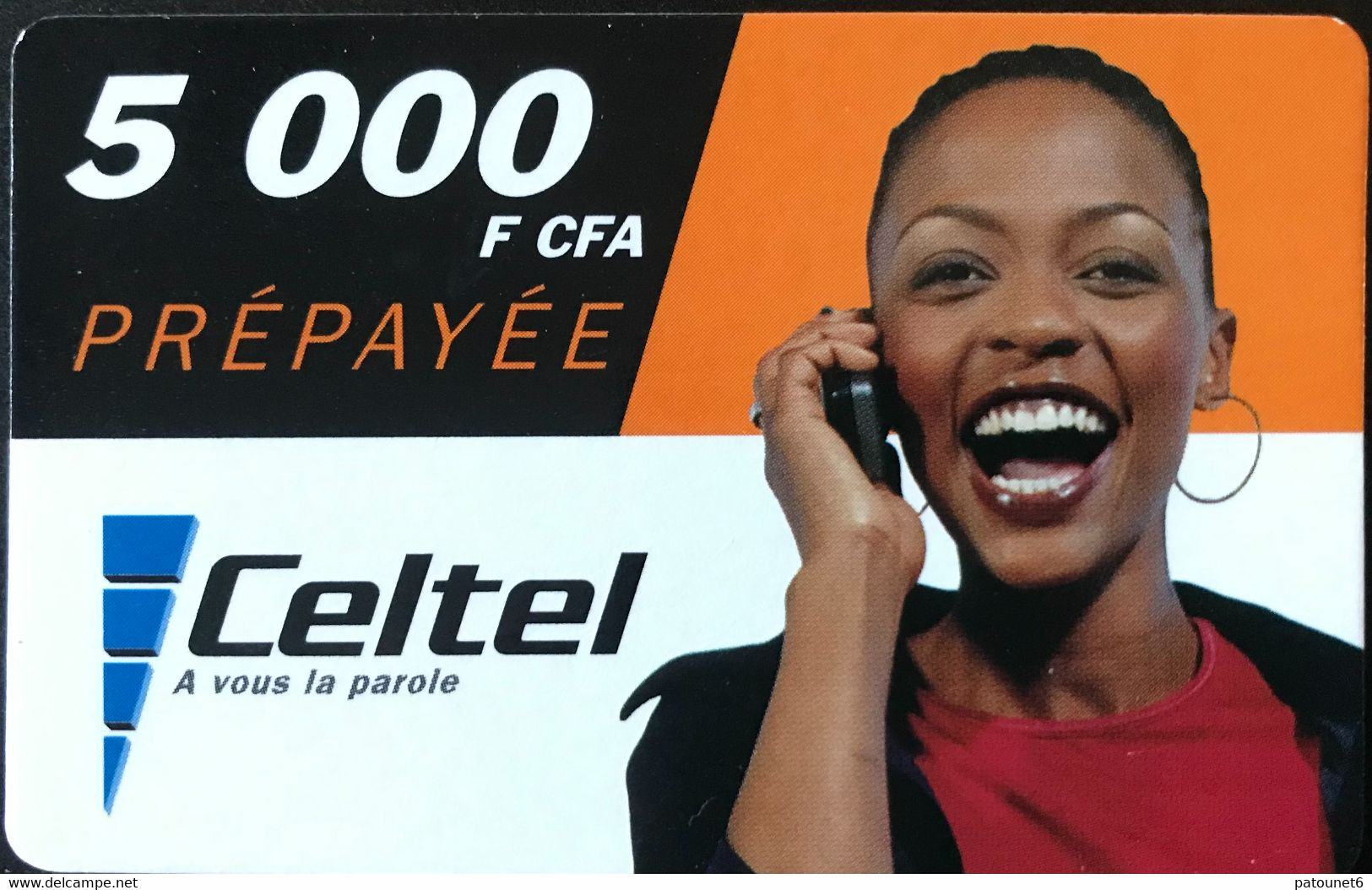 GABON  -  Prepaid  -  Celtel  -  5.000 F CFA - Gabon