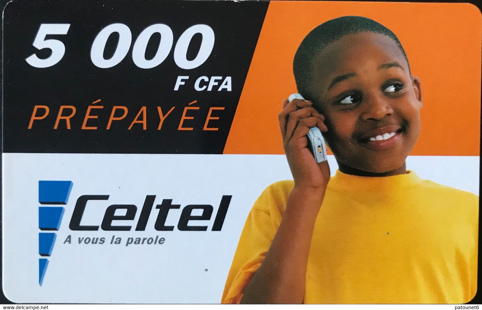 GABON  -  Prepaid  -  Celtel  -  5.000 F CFA - Gabon