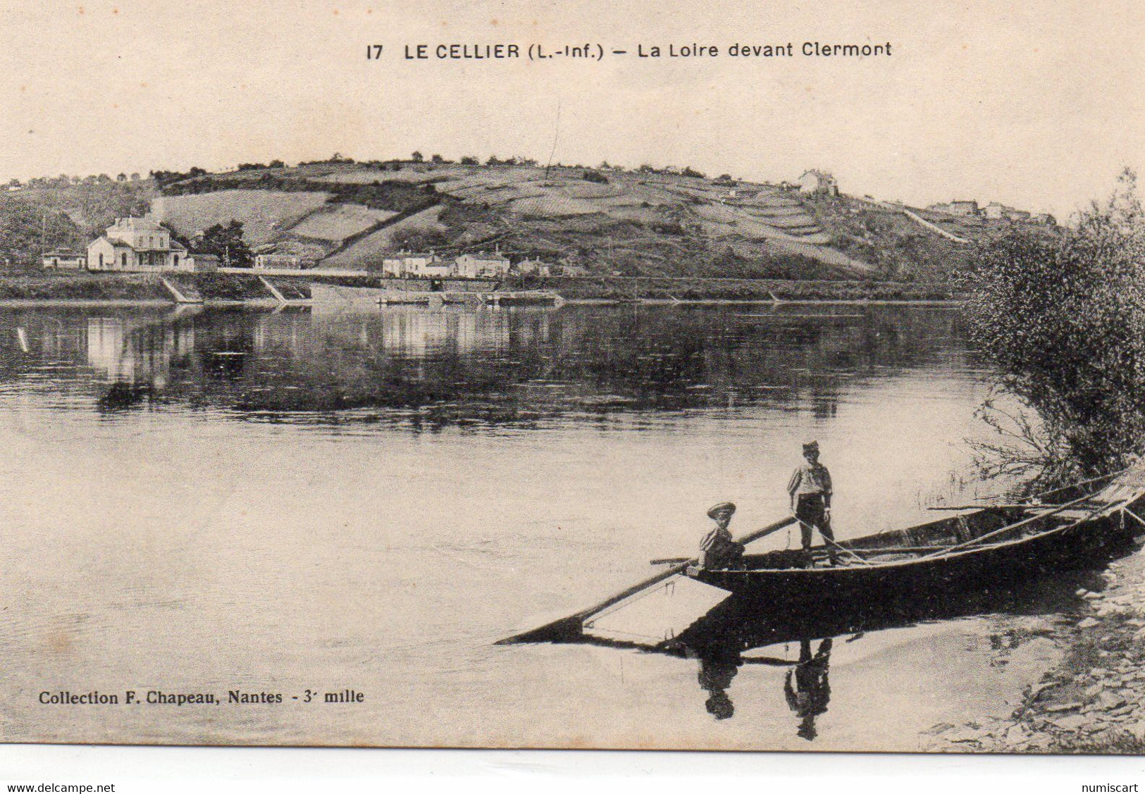 Le Cellier Animée La Loire Devant Clermont Barque - Le Cellier