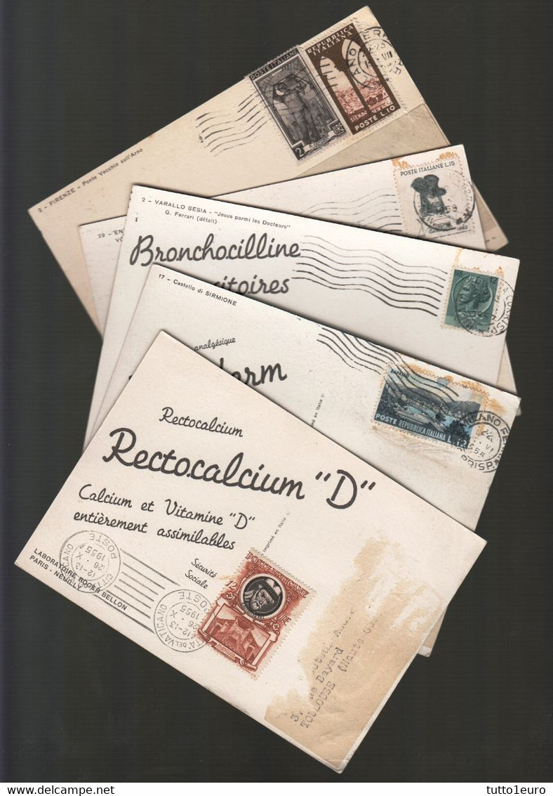 LOTTO DI 22 CARTOLINE DI CITTA ITALIANE ANNI 50 CON PUBBLICITA FARMACEUTICHE - TUTTE VIAGGIATE (LOTTO 4) - 5 - 99 Cartes