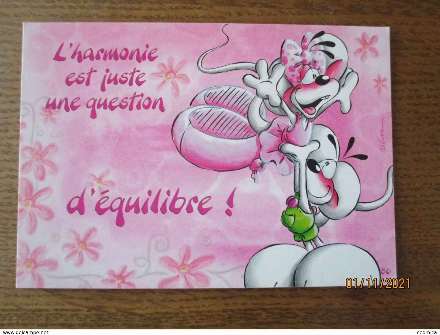 L'HARMONIE EST JUSTE UNE QUESTION D'EQUILIBRE CARTE POSTALE 86 - Diddl