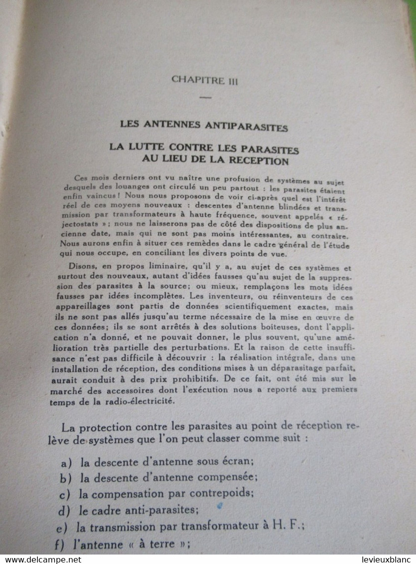 Livre/Les Parasites/Blanchart/Ce Qu'il Faut Savoir Des Perturbations Radiophoniques/Union Radio-Club Belgique1935 VPN357 - Libros Y Esbozos